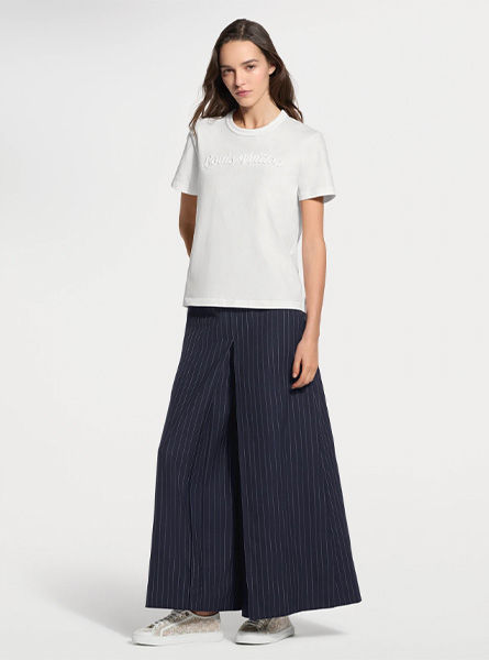 LV高仿女装 | 路易威登 A货服装  2026春夏LV新款 标识刺绣 T 恤