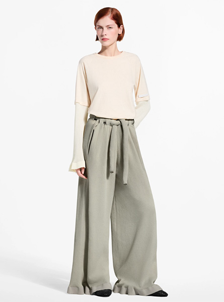 LV高仿女装 | 路易威登 A货服装  2026春夏LV新款 叠穿效果长袖 T 恤