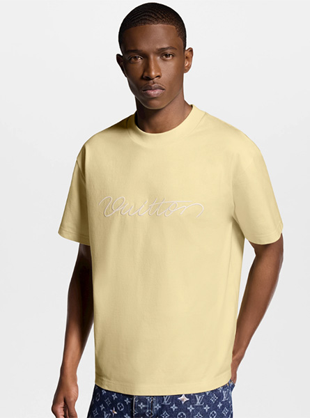 LV高仿男装 | 路易威登 A货服装  2026春夏LV新款 刺绣标识短袖 T 恤