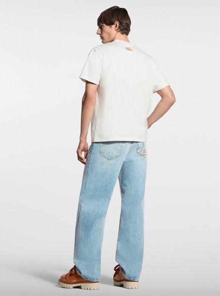 LV高仿男装 | 路易威登 A货服装  2026春夏LV新款 LV X THE DARJEELING LIMITED 刺绣短袖圆领衫