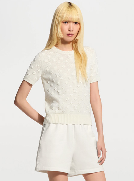 LV高仿女装 | 路易威登 A货服装  2026春夏LV新款 刺绣 MONOGRAM 针织衫