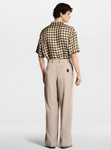 LV高仿男装 | 路易威登 A货服装  2026春夏LV新款 DAMIER 提花短袖衬衫