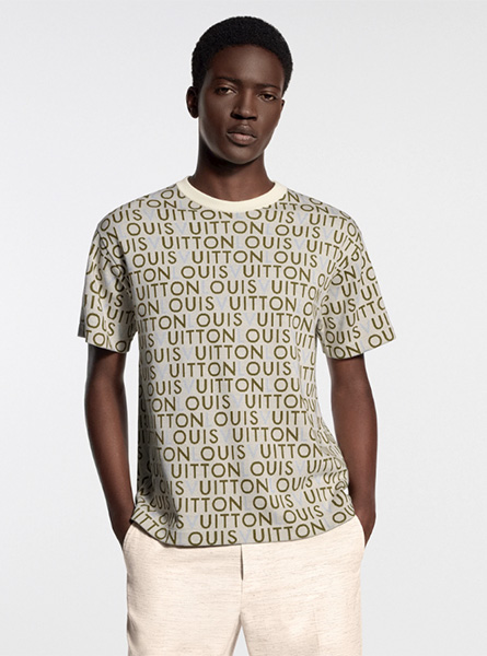 LV高仿男装 | 路易威登 A货服装  2026春夏LV新款 提花标识短袖圆领衫