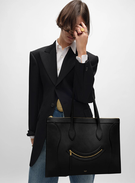 高仿CELINE包包 | A货思琳包包 2026春夏CELINE新款 黑色FLAT LUGGAGE手袋