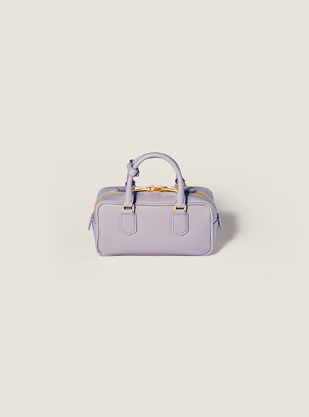 高仿MIUMIU包包 | A货缪缪包包 2026春夏MIUMIU新款 藤萝紫Arcadie皮革手袋 保龄球包