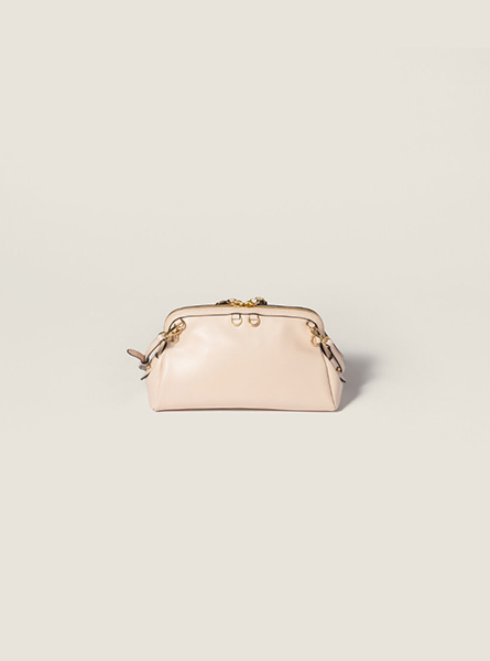 高仿MIUMIU包包 | A货缪缪包包 2026春夏MIUMIU新款 裸粉色Caprice皮革手拿包