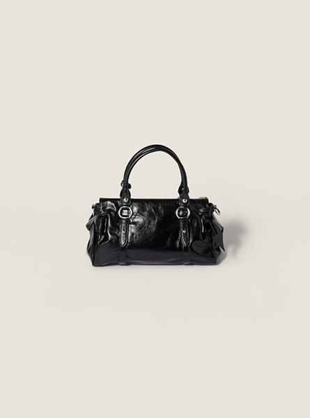 高仿MIUMIU包包 | A货缪缪包包 2026春夏MIUMIU新款 黑色漆皮手袋 手提包