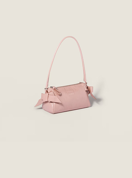 高仿MIUMIU包包 | A货缪缪包包 2026春夏MIUMIU新款 玫瑰红亮面皮革手拿包