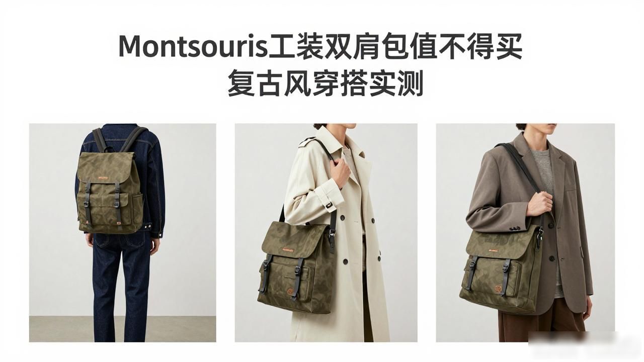 Montsouris工装双肩包值不值得买 复古风穿搭实测 lv2026 第1张-买A货 复古双肩包男_复古双肩包品牌大全_Montsouris Cargo Backpack|工装复古双肩包