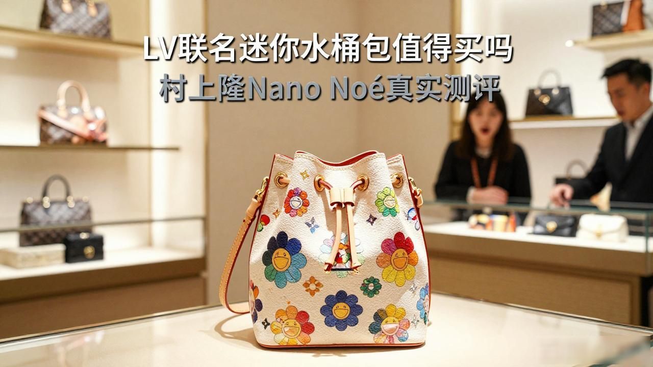 LV× 村上隆 Nano Noé｜LV 村上隆联名迷你水桶包_lv小水桶包nano_lv水桶包nano真假
