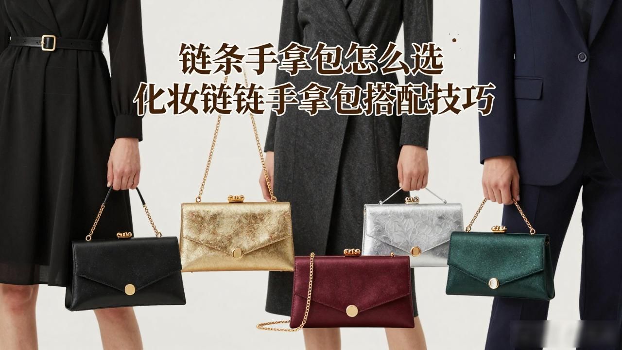 链条包链子怎么装_Vanity Chain Pouch｜化妆链条手拿包_化妆包加链条