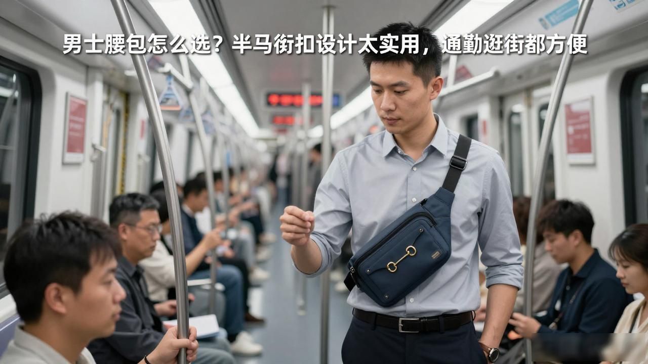 男士腰包怎么选?半马衔扣设计太实用,通勤逛街都方便 gucci2026 第1张-买A货 男士腰包系腰上_男士腰带扣头风水讲究_Half Horsebit Mens Waist Bag|男士半马衔扣腰包