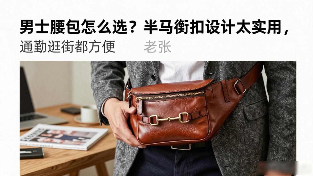 男士腰包怎么选?半马衔扣设计太实用,通勤逛街都方便 gucci2026 第3张-买A货 男士腰带扣头风水讲究_Half Horsebit Mens Waist Bag|男士半马衔扣腰包_男士腰包系腰上