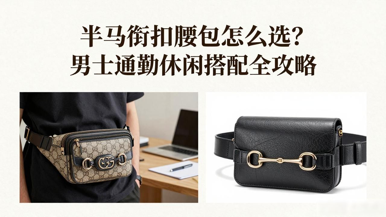 腰带扣男_Half Horsebit Mens Waist Bag｜男士半马衔扣腰包_男士腰带扣头怎么系