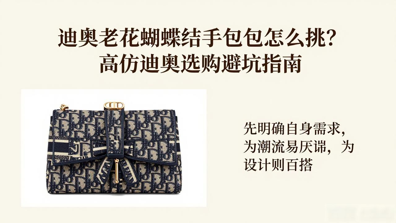迪奥老花蝴蝶结手拿包怎么挑?高仿迪奥选购避坑指南 dior2026 第2张-买A货 Oblique Bow Chain Clutch|老花蝴蝶结链条手拿包_手链打蝴蝶结_蝴蝶结花手链编法视频教程