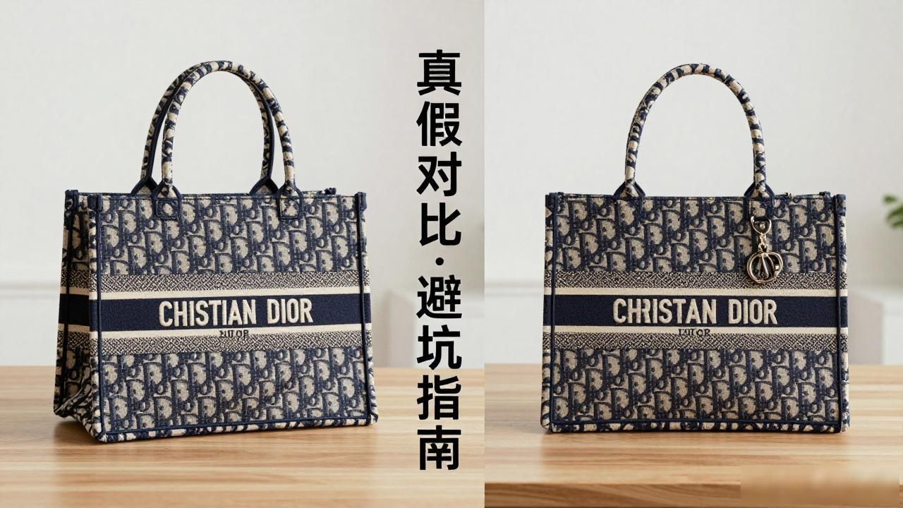 迪奥环保联名Book Tote真假怎么选?高仿包包避坑指南 dior2026 第2张-买A货 Dior × Parley Book Tote|迪奥环保联名书本托特_迪奥booktote托特包_迪奥托特book大号