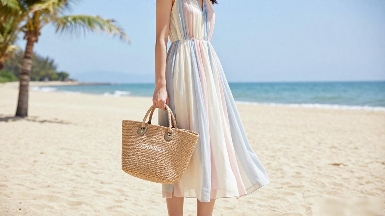 拉菲草托特包最简单织法视频_托特包拉菲草用量_Coco Beach Raffia Tote｜可可海滩拉菲草托特包