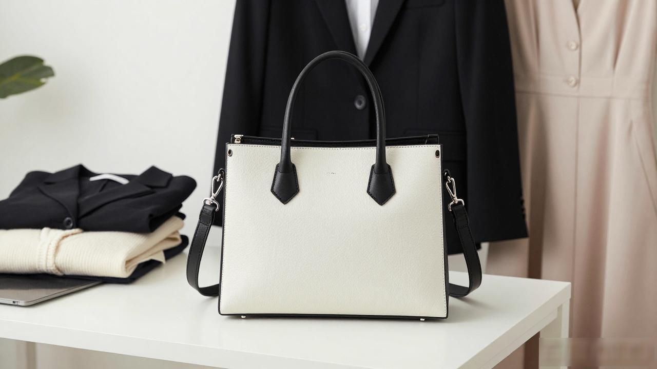 Two-Tone Handheld Bag｜拼色手提通勤包_celine笑脸包拼色_罗意威几何包拼色