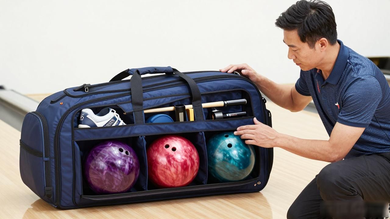保龄球的球孔图片_dabao男士系列_Large Bowling Bag For Men｜男士大号保龄球包
