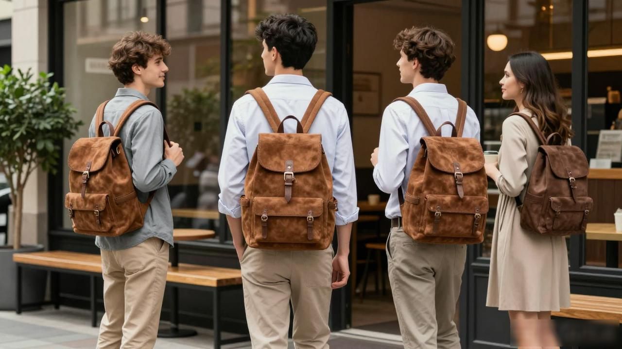 麂皮包是什么材质_麂皮包价格_Backpack Suede｜麂皮双肩背包