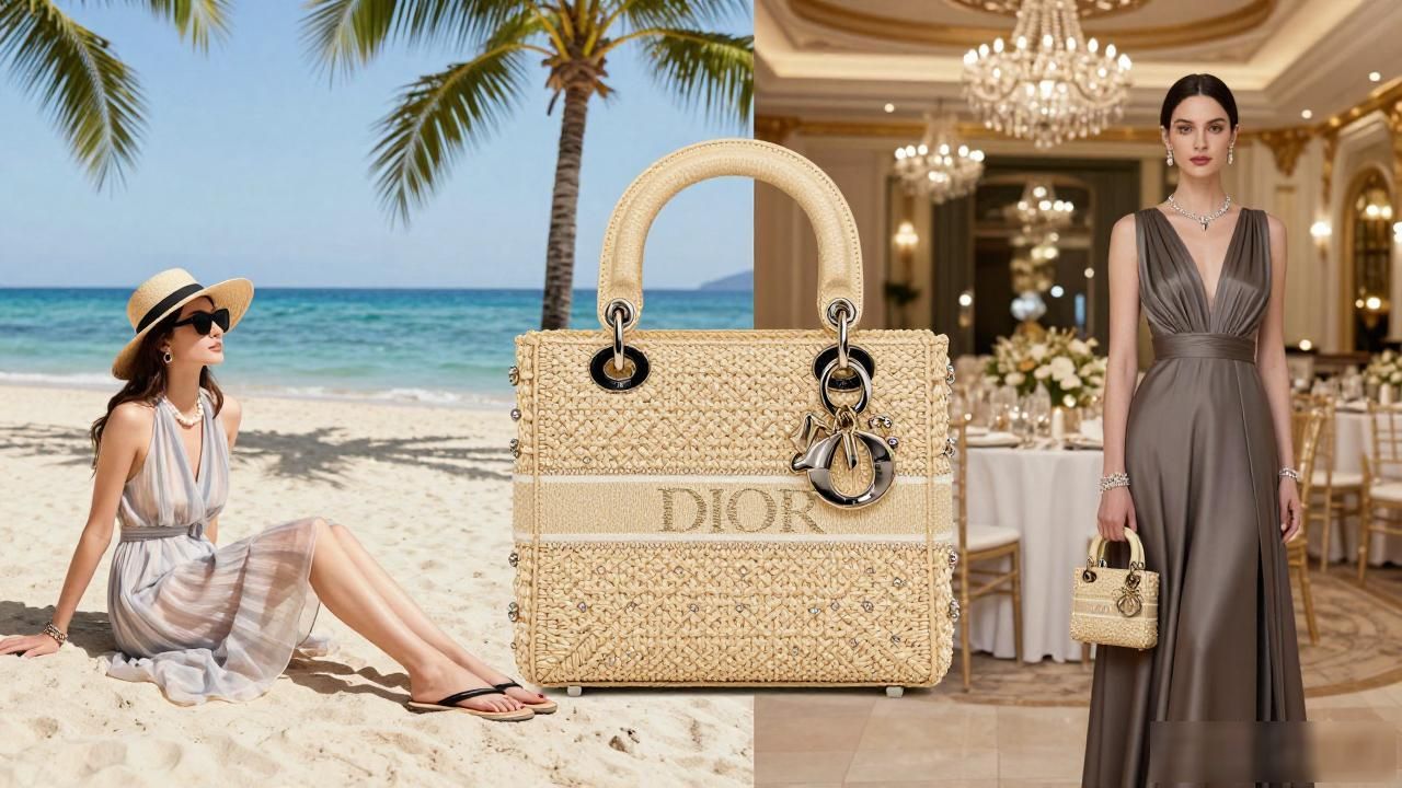 Dior串珠草编凯旋包值得买吗?真实测评帮你避坑 Celine2026 第3张-买A货 凯旋包岑会战下期_凯旋珠是黑的好还是金的好看_Triomphe Beaded Raffia Bag|串珠草编凯旋包