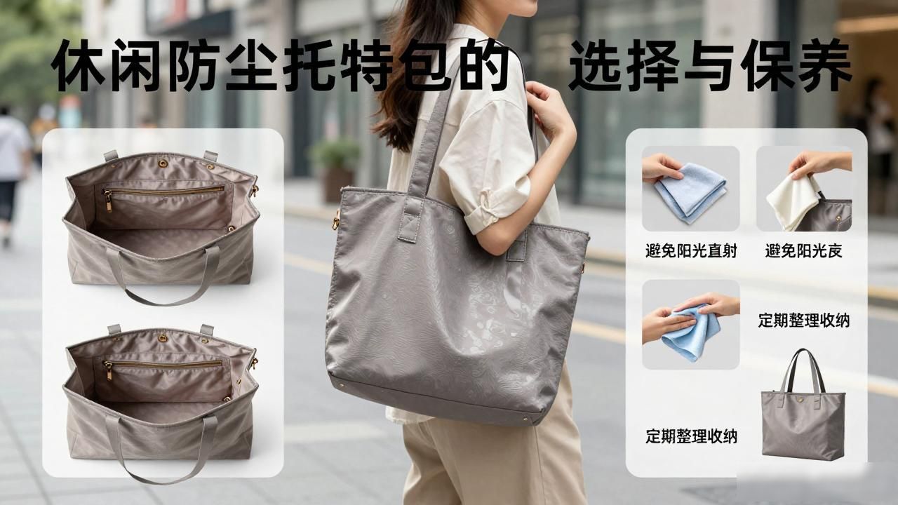 Dust Bag Tote｜休闲防尘托特包_mk托特包中号大号对比_托特包保护套怎么安装视频