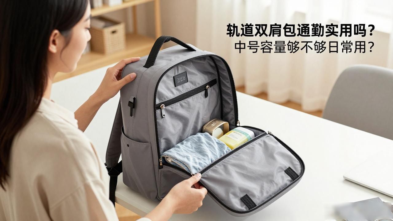 轨道双肩包通勤实用吗?中号容量够不够日常用? LV2026 第1张-买A货 mk笑脸包中号_mk水桶包小号中号区别_Track Backpack MM|轨道中号双肩包