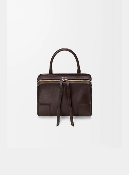 高仿LOEWE包包 | A货罗意威包包 2026春夏新款 深栗色小号柔软牛皮革 Amazona 180 手袋 吐司包