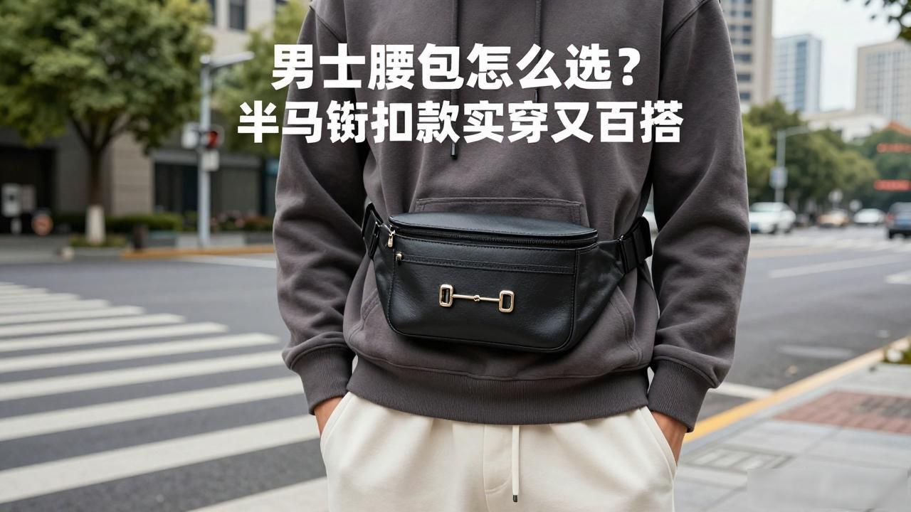 男士腰包怎么选?半马衔扣款实穿又百搭 Gucci2026 第2张-买A货 男士腰带扣有几种样式_男士腰带扣头怎么系_Half Horsebit Mens Waist Bag|男士半马衔扣腰包