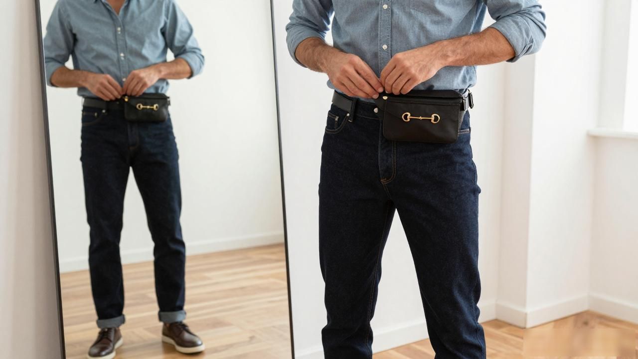 男士腰带扣头风水讲究_男士腰带扣有几种样式_Half Horsebit Mens Waist Bag｜男士半马衔扣腰包
