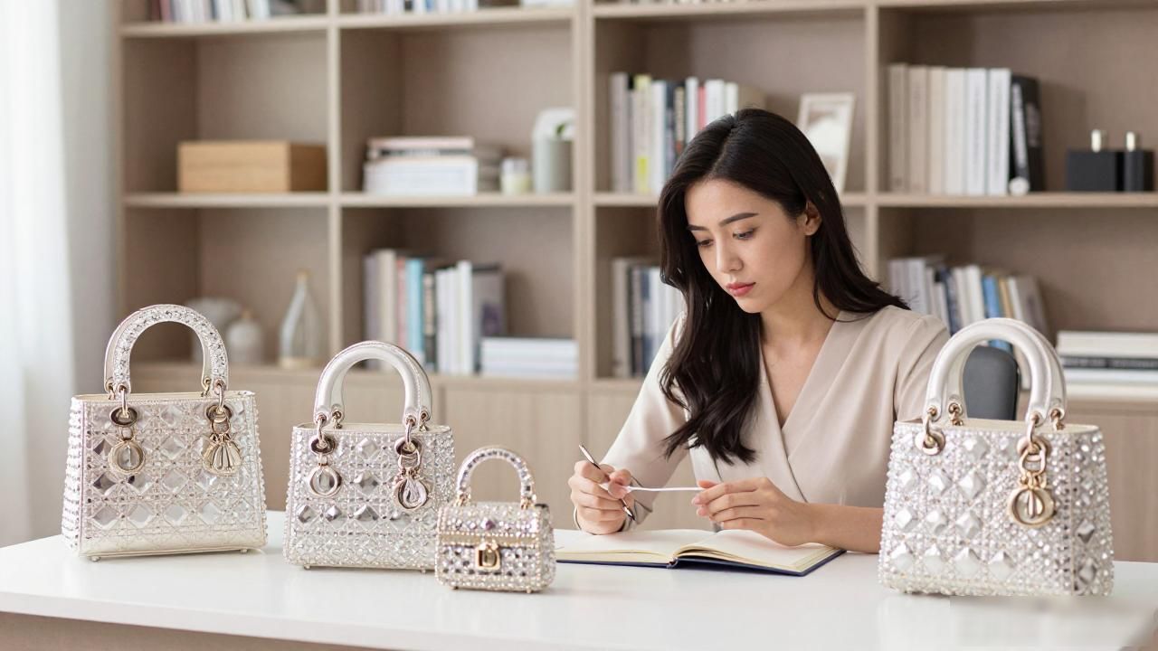 水晶包新手包法_Crystal Medium Evening Top Handle Bag｜水晶晚宴中号手提包_水晶包女