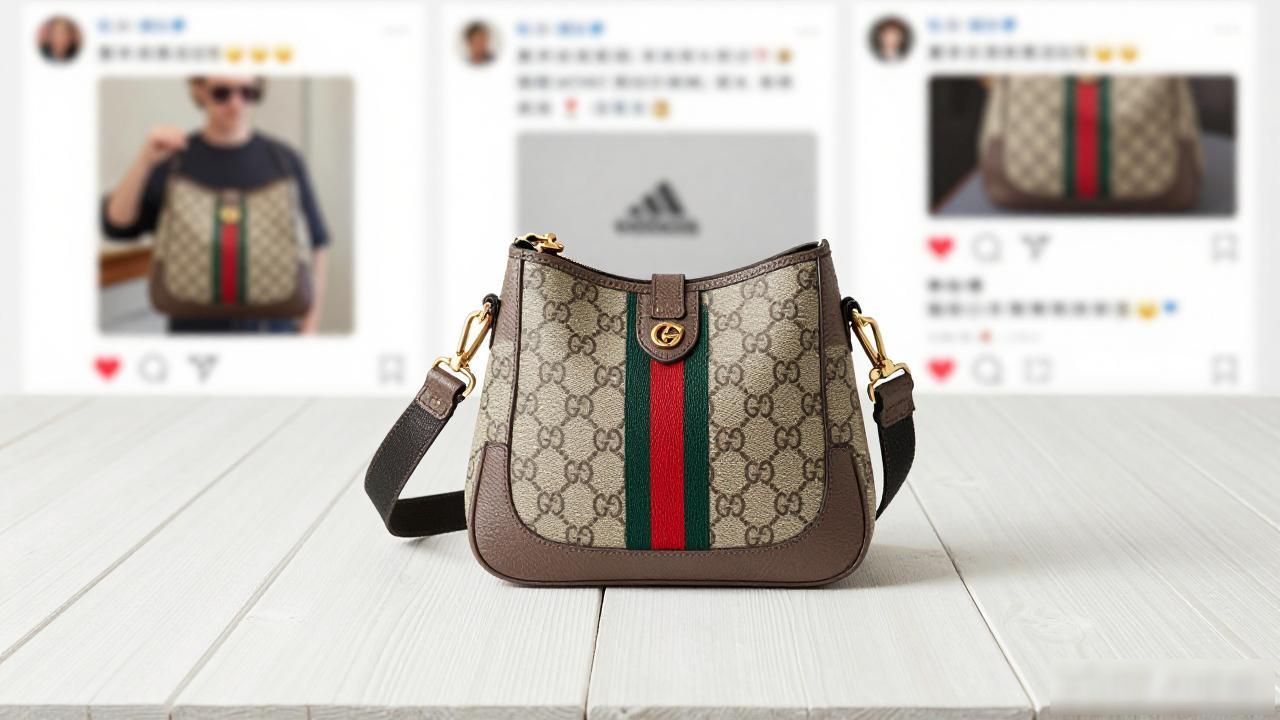 Gucci × Adidas Jackie 1961 Crossbody｜古驰 × 阿迪达斯联名贾琪 1961 斜挎包_阿迪达斯gucci联名鞋真假_gucci阿迪达斯联名包包