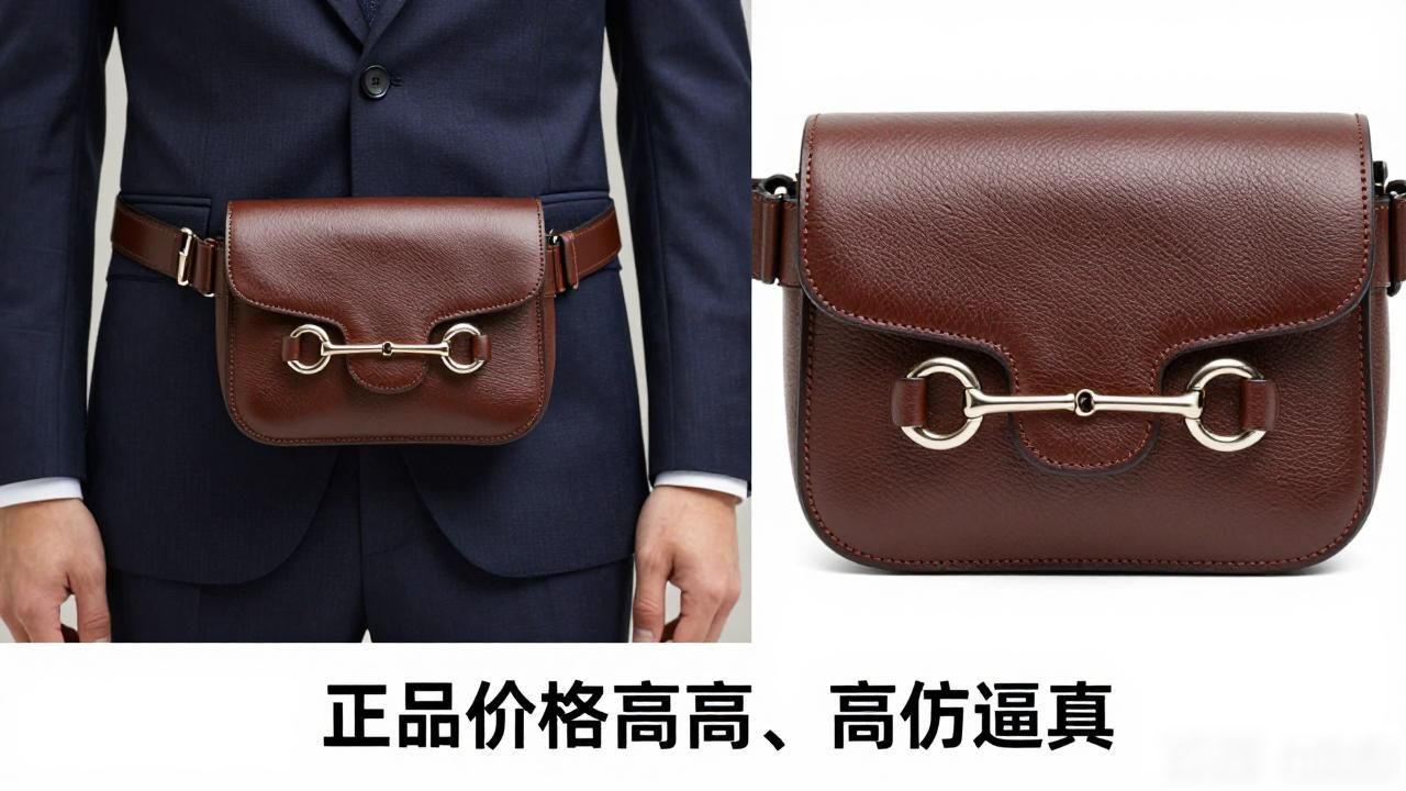 Half Horsebit Mens Waist Bag｜男士半马衔扣腰包_男士腰带扣有几种样式_男士腰带扣头风水讲究