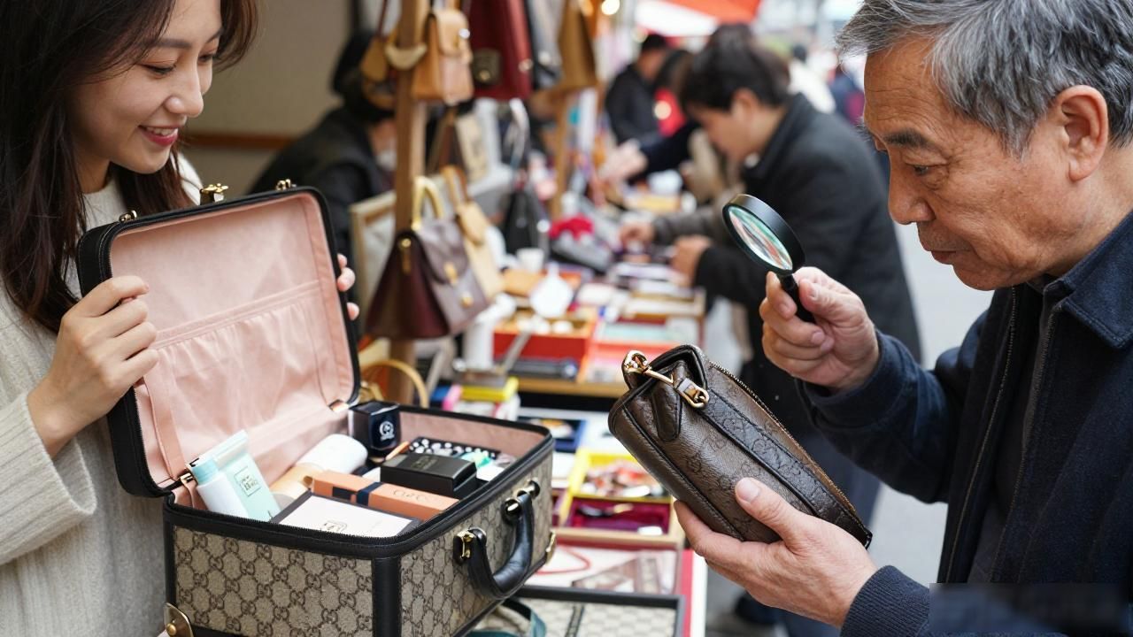 闺蜜抢到的Gucci中号化妆箱,开箱像移动梳妆台,太香了 Gucci2026 第2张-买A货 Gucci Vanity Medium Handbag|古驰化妆箱中号手袋_古驰化妆包多少钱一个_古驰化妆盒子