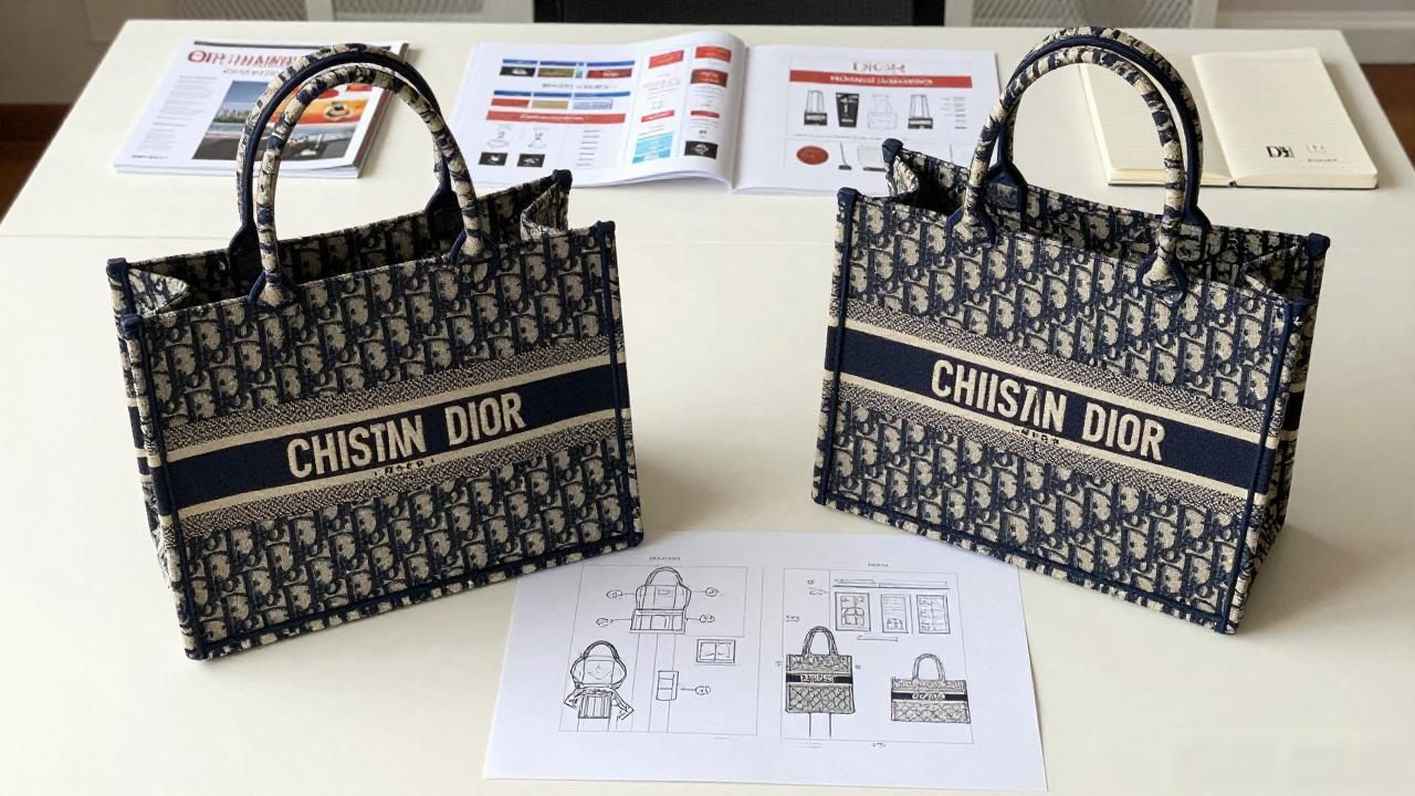 迪奥托特包正品细节图_迪奥托特包包_Dior × Parley Book Tote｜迪奥环保联名书本托特