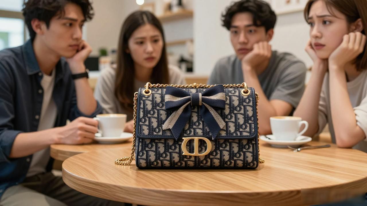朋友买了个高仿迪奥包包,结果我差点以为是真的|老花蝴蝶结链条手拿包 Dior2026 第2张-买A货 手链蝴蝶结打结_Oblique Bow Chain Clutch|老花蝴蝶结链条手拿包_蝴蝶结花手绳怎么系