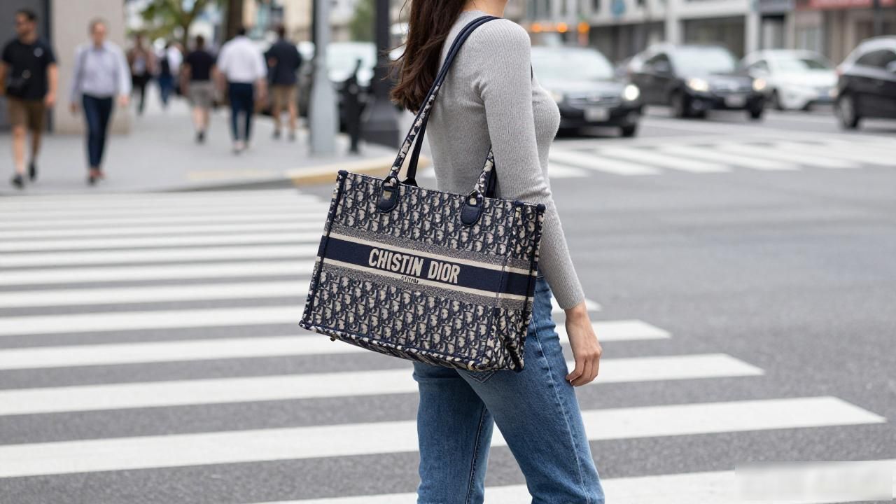 迪奥托特包怎么选?高仿包包到底值不值得入手 Dior2026 第3张-买A货 Small Dior Toujours Vertical Tote|小号恒久竖版托特包_巴宝莉托特包真假_lacoste托特包真假对比