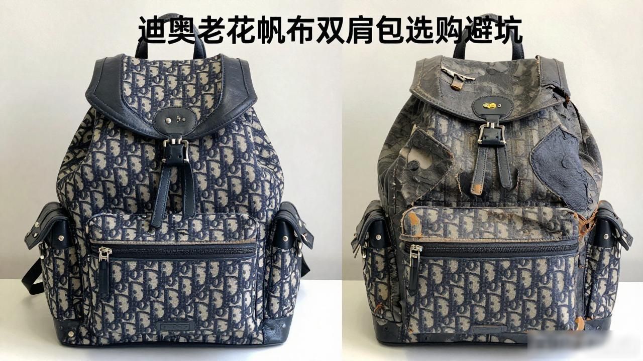 迪奥老花帆布双肩包值得买吗 附选购避坑全攻略 Dior2026 第3张-买A货 双肩包帆布女包_Dior Oblique Canvas Backpack|老花帆布双肩包_双肩包帆布