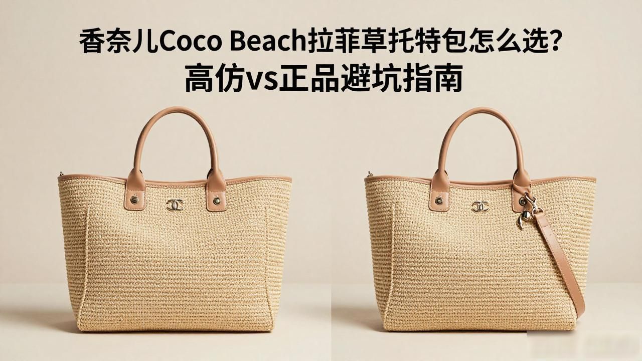 香奈儿coco beach拉菲草托特包怎么选?高仿vs正品避坑指南 Chanel2026 第3张-买A货 拉菲草托特包编织教程_拉菲草沙滩托特包钩法_Coco Beach Raffia Tote|可可海滩拉菲草托特包