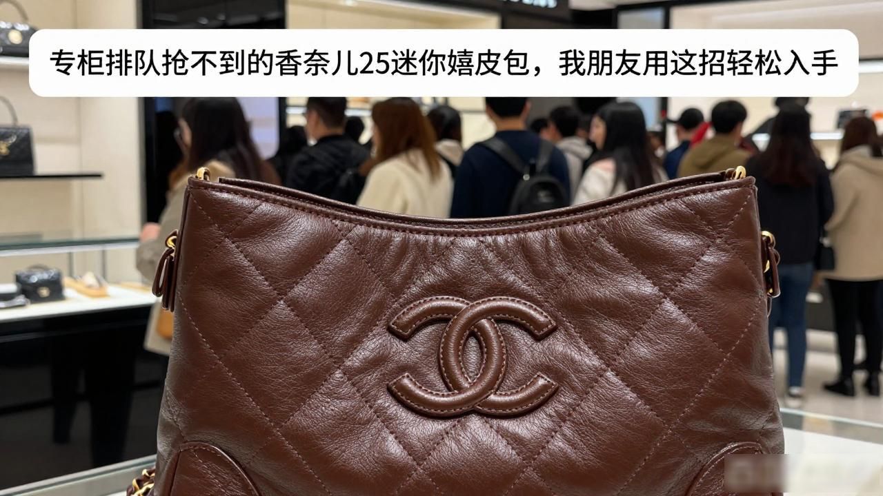 专柜排队抢不到的香奈儿25迷你嬉皮包,我朋友用这招轻松入手 Chanel2026 第2张-买A货 真皮质感迷你小包包_Chanel 25 Mini Handbag|25 迷你嬉皮包_迷你包包