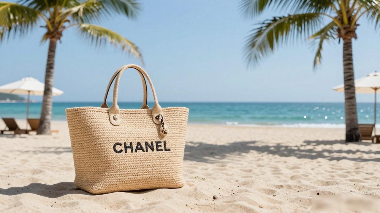 Coco Beach Raffia Tote｜可可海滩拉菲草托特包_拉菲草沙滩托特包钩法_托特包拉菲草花样视频