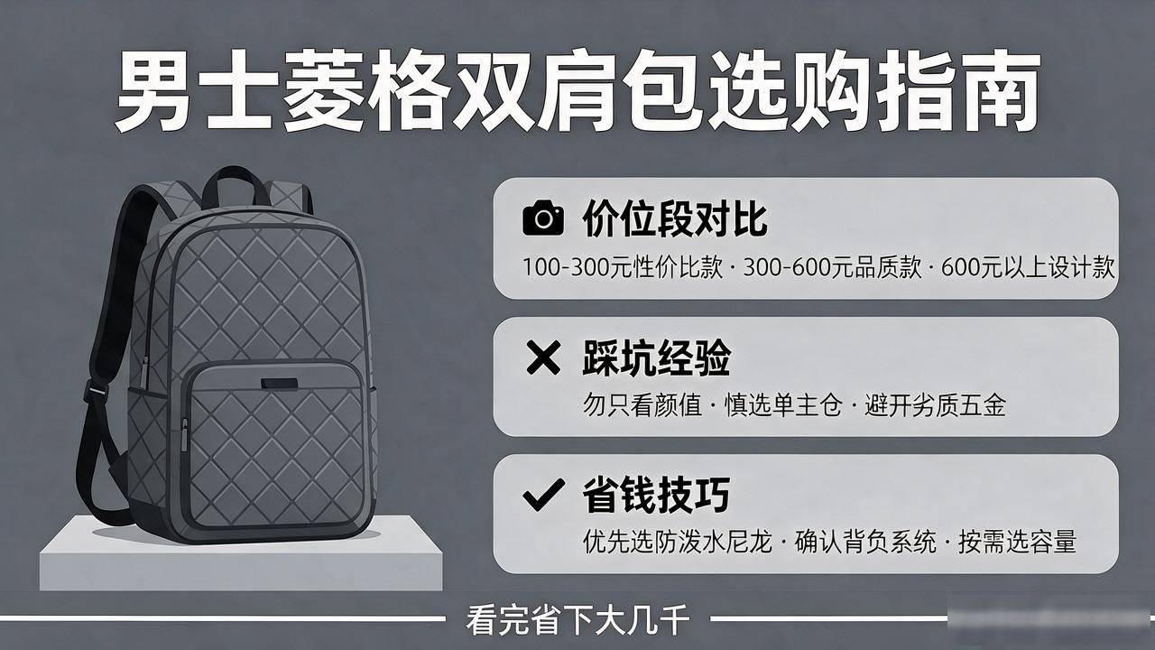 男士菱格双肩包怎么选?老陈的踩坑血泪史,看完省下大几千 Chanel2026 第3张-买A货 Classic Backpack|男士菱格双肩包_菱格纹双肩包适合男生吗_菱格包包
