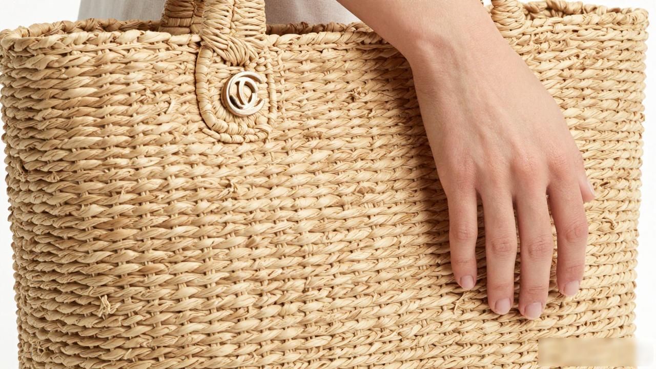 拉菲草沙滩托特包钩法_托特包拉菲草花样视频_Coco Beach Raffia Tote｜可可海滩拉菲草托特包