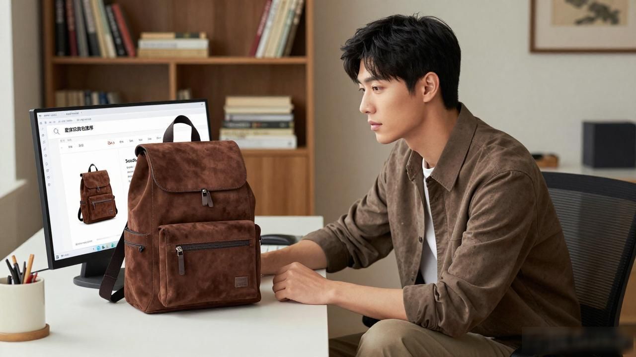 Backpack Suede｜麂皮双肩背包_麂皮包是什么意思_bv的麂皮包