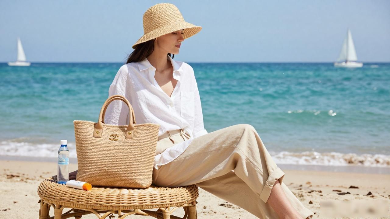 拉菲草沙滩托特包钩法_拉菲草托特包编织教程_Coco Beach Raffia Tote｜可可海滩拉菲草托特包
