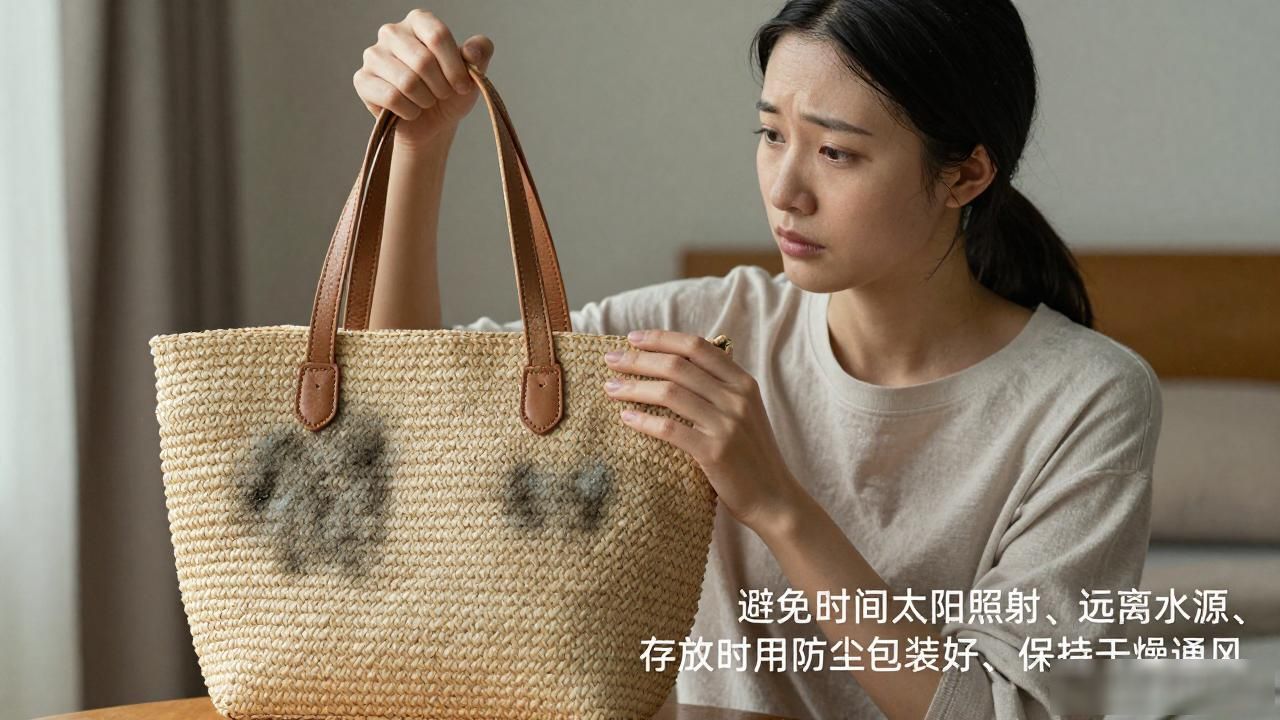 Drop Bucket Raffia｜拉菲草水滴提篮包_拉菲草水桶包编织图解_我的野蛮王妃水滴草小说