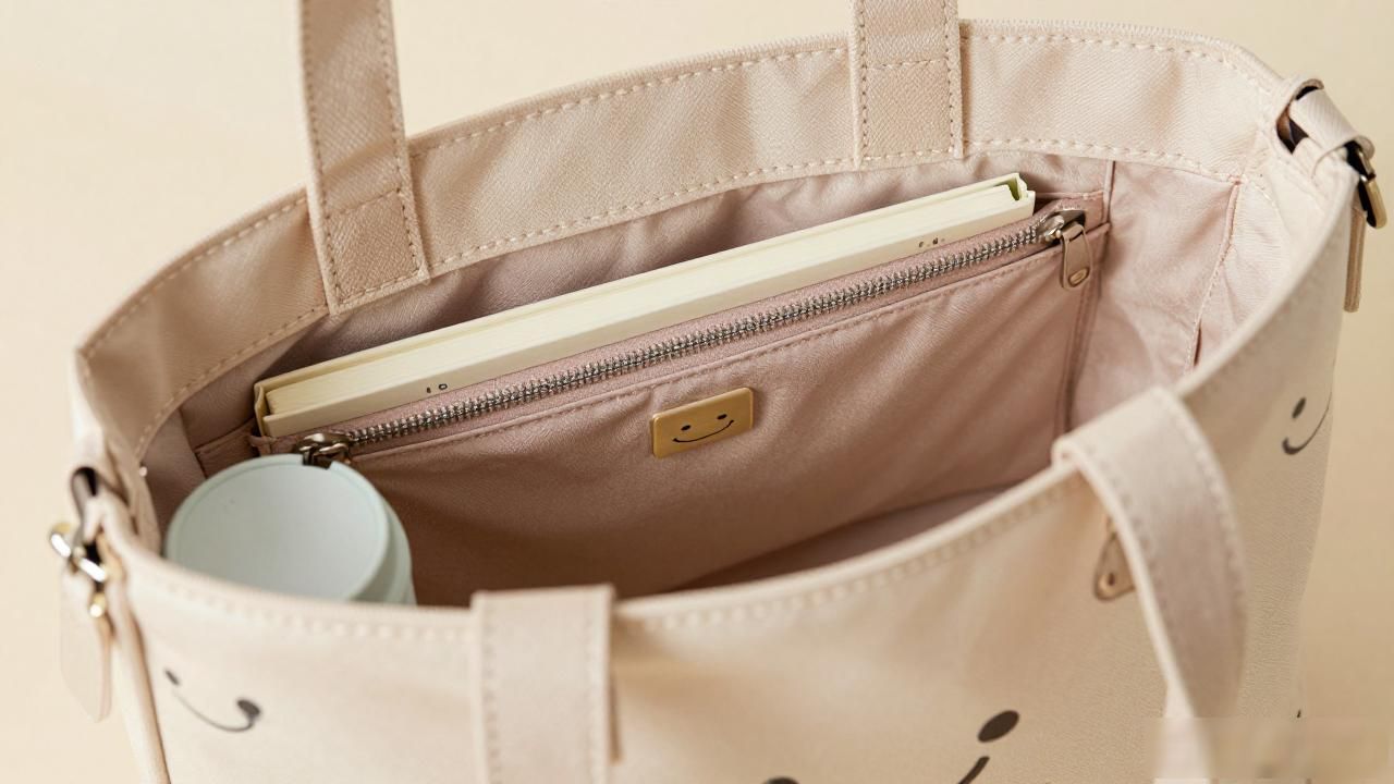 Flat Cabas New Luggage｜扁平笑脸托特包_lacoste托特包真假对比_笑脸包luggage红米黑