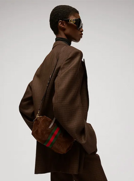 高仿GUCCI包包 | A货古驰女包 2026秋冬新款 饰织带小号波士顿包