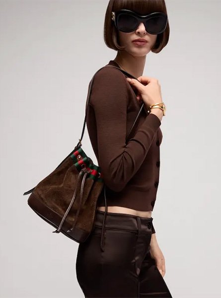 高仿GUCCI包包 | A货古驰女包 2026秋冬新款 Gucci Venice系列小号水桶包