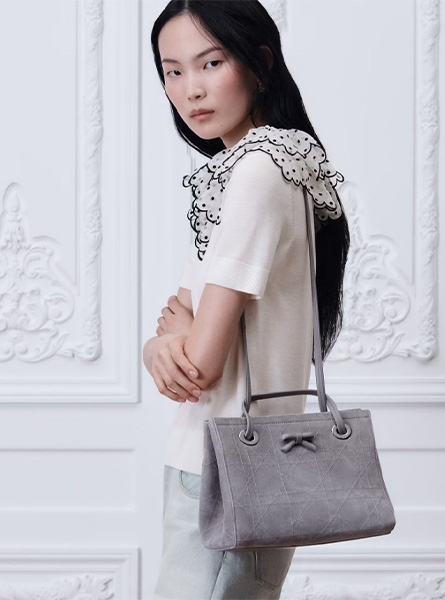 高仿DIOR包包 | A货迪奥女包 2026秋冬DIOR新款 石岩灰小号 Dior Promenade 购物袋
